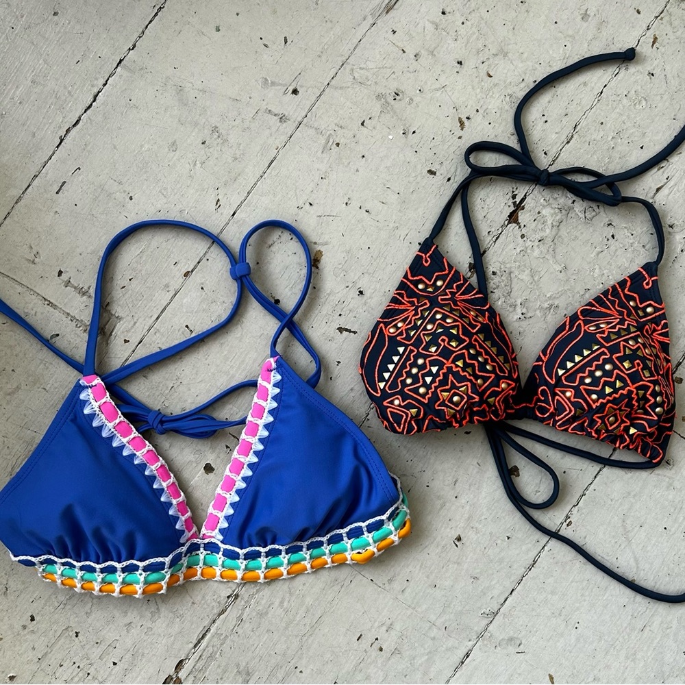 Xhilaration Bohemian Lot of 2 Colorful Bikini Tops